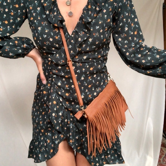 Floral Wrap Mini Babydoll Dress - Picture 5 of 16